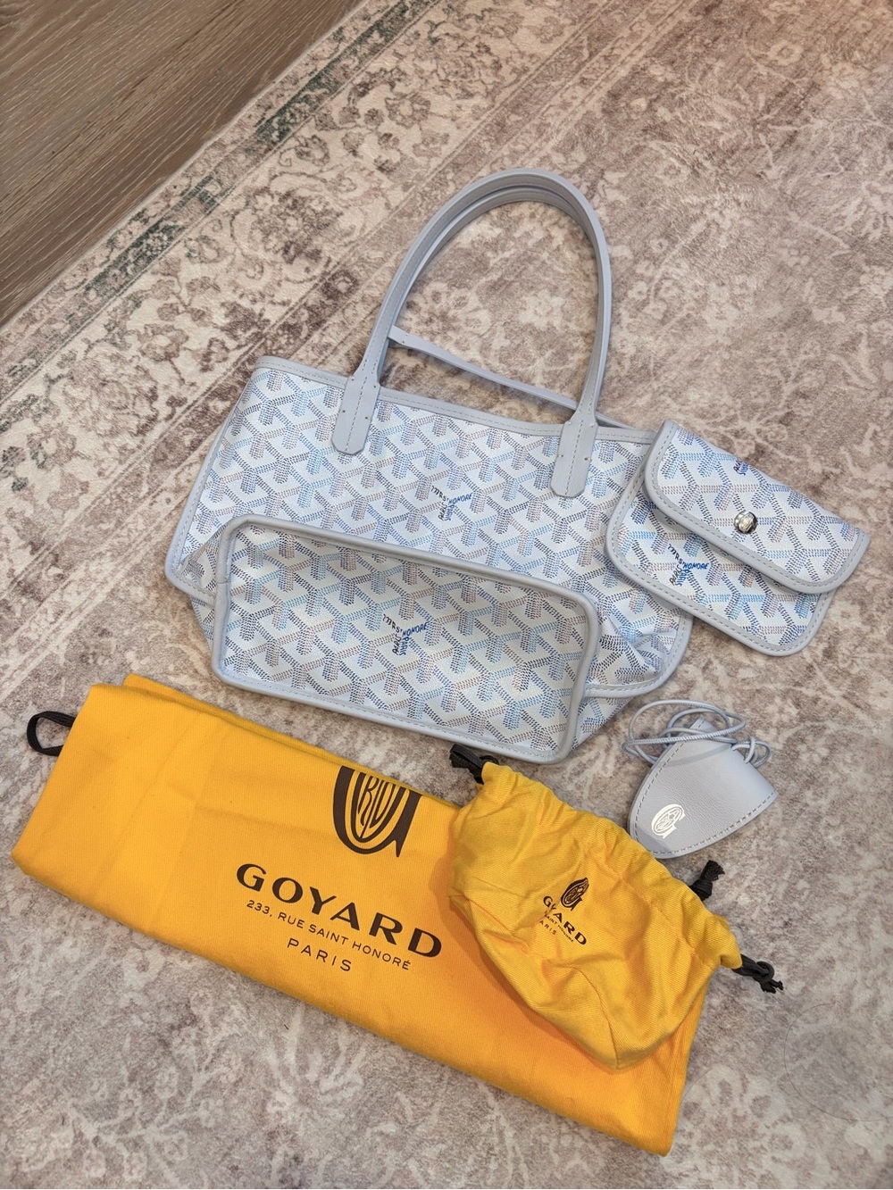 Goyard Mini Anjou Tote Polar Ice Blue - Picture 11 of 11